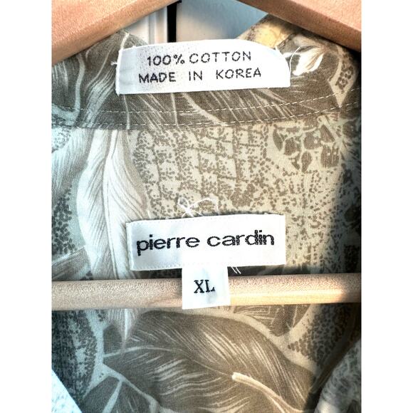 Pierre Cardin Hawaiian Button Down XL Top - Picture 2 of 4